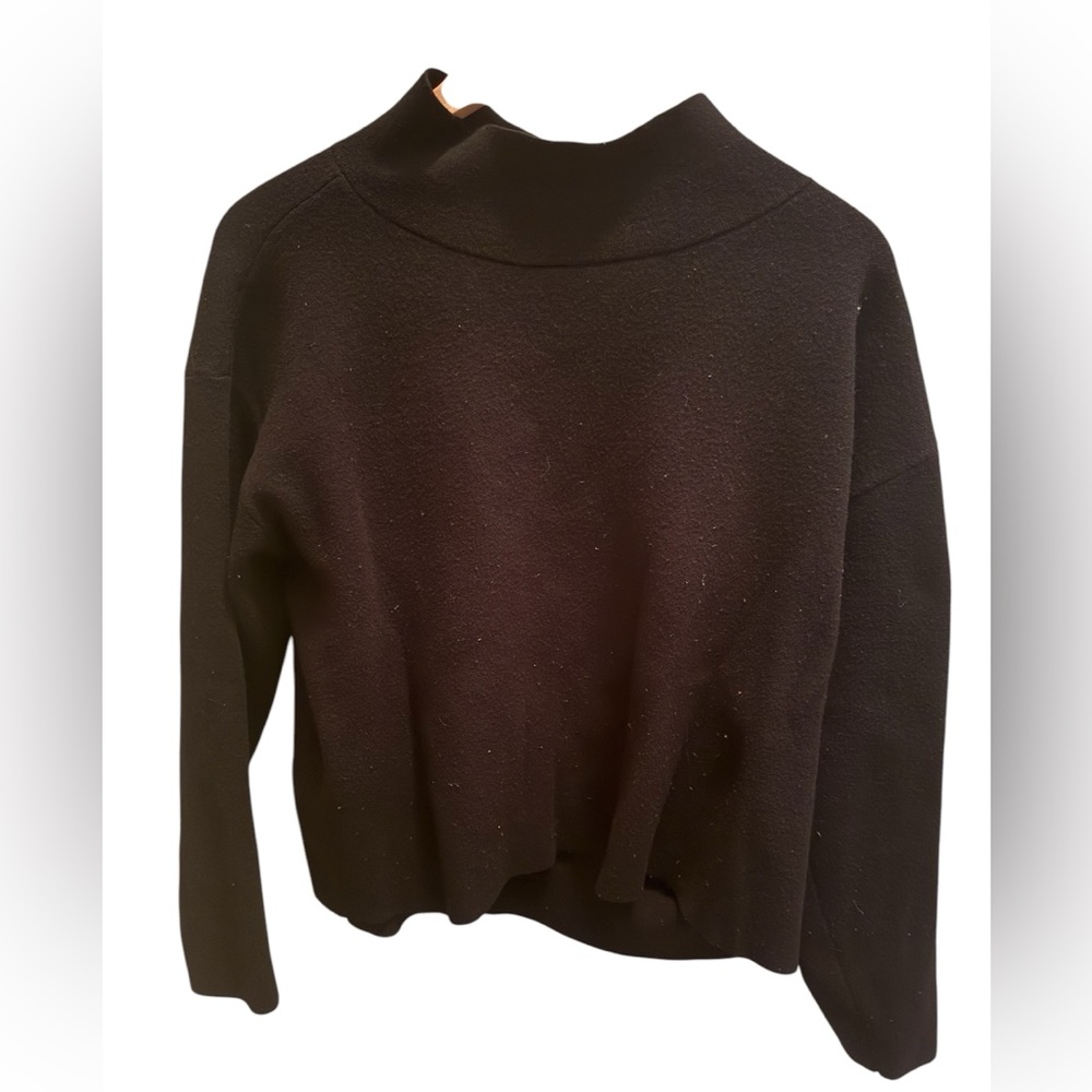 Maeve mock neck black sweater M